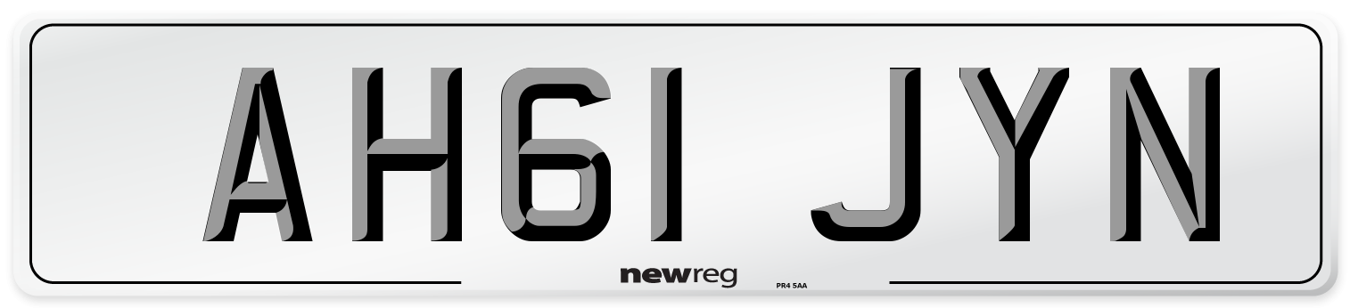 AH61 JYN Number Plate from New Reg